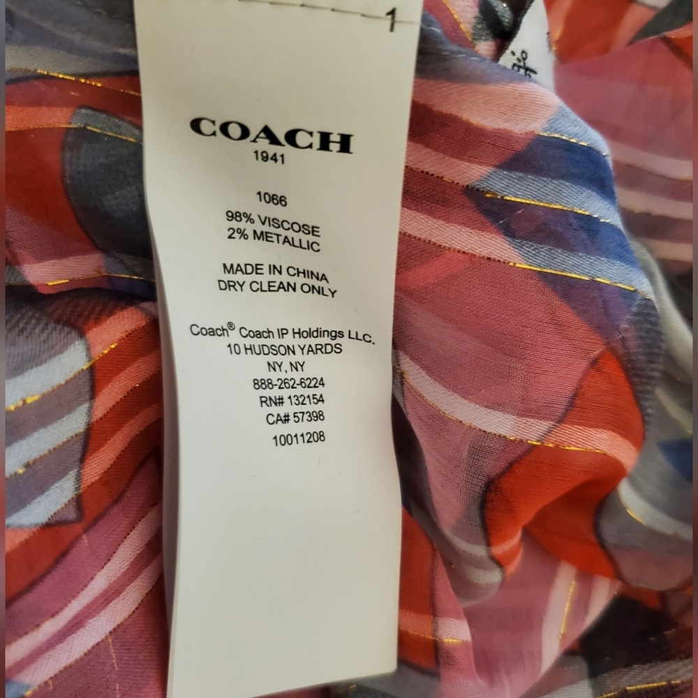 NWT COACH Bold Geo Yoke Knee length Spring Easter Dress Size 10, $595 Retail - Picture 12 of 16